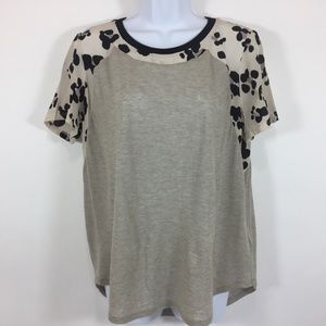 Rebecca Taylor Leopard Top Blouse Sz 6